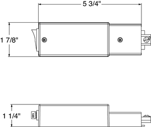 Juno Track Lighting TCLFM11SL (TCLFM11 SL) Trac-Master Current Limiting Feed, 1 Circuit, Mini End Feed, Silver Color