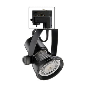 Juno HD Commercial Track Lighting TEK1020E10WBL (T1020 TEK E26 10W BL) 10W PAR20 E26 Base Die Cast Gimbal Ring Lampholder, Black Finish
