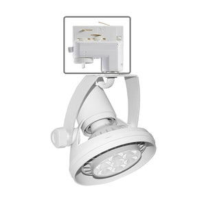 Juno HD Commercial Track Lighting TEK1031SE18WWH (T1031S TEK E26 18W WH) 18W PAR30S E26 Base Die Cast Gimbal Ring Lampholder, White Finish