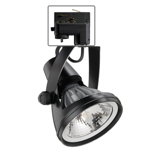 Juno HD Commercial Track Lighting TEK1038E25WBL (T1038 TEK E26 25W BL) 25W PAR38 E26 Base Die Cast Gimbal Ring Lampholder, Black Finish
