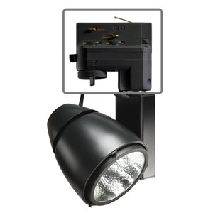 Juno HD Commercial Track Lighting TEK209LG24FBL (T209L TEK G2 40K 80CRI PDIM FL BL) 19W Conix LED, 4000K Color Temperature, 80 CRI, Black Finish