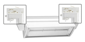 Juno HD Commercial Track Lighting TEK256LED27DWH (T256L TEK 27K 80CRI PDIM WH) 35W LED Wall Wash / Flood Trac Fixture, 2700K Color Temperature, Dimmable, White Finish