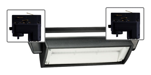Juno HD Commercial Track Lighting TEK256LED27KBL (T256L TEK 27K 80CRI OFF BL) 35W LED Wall Wash / Flood Trac Fixture, 2700K Color Temperature, Non Dimmable, Black Finish