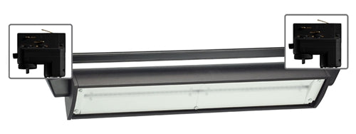 Juno HD Commercial Track Lighting TEK257LED3KBL (T257L TEK 30K 80CRI OFF BL) 70W LED Wall Wash / Flood Trac Fixture, 3000K Color Temperature, Non Dimmable, Black Finish