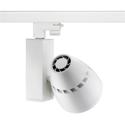 Juno HD Commercial Track Lighting TEK267L4KFWH (T267L TEK 40K 80CRI OFF FL WH) 64W Conix II LED Fixture, 4000K Color Temperature, 80 CRI, Flood Beam, White Finish