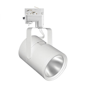 Juno HD Commercial Track Lighting TEK283L3KNWH (T283L TEK 30K 80CRI PDIM NFL WH) 26W Flat Back Cylinder LED, 3000K Color Temperature, Narrow Flood Beam, White Finish