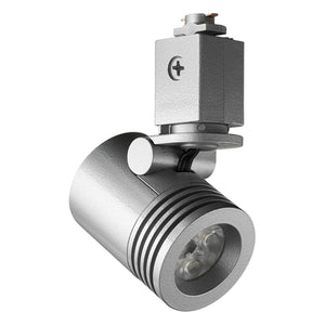 Juno Track Lighting TL114G2-3N-SL Trac 12 LED Mini Cylinder Spotlight, 6W 12V, 3000K Color Temp, Narrow Flood Beam Lighting Fixture, Silver Color