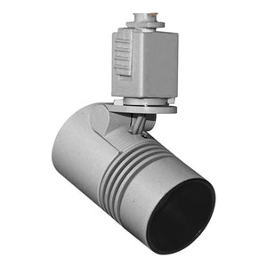 Juno Track Lighting TL114G2-4F-SL-S Trac 12 LED Mini Cylinder Spotlight, 6W 12V, 4000K Color Temp, Flood Beam Lighting Fixture with Snoot, Silver Color