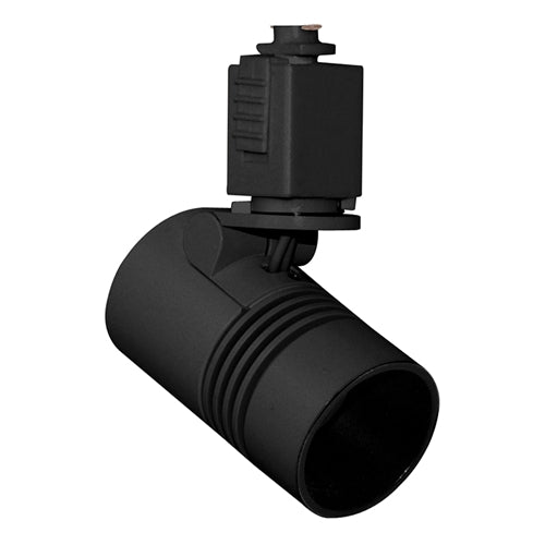 Juno Track Lighting TL114G2-4S-BL-S Trac 12 LED Mini Cylinder Spotlight, 6W 12V, 4000K Color Temp, Spot Beam Lighting Fixture with Snoot, Black Color