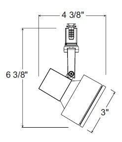 Juno Track Lighting TL190WH (TL190 WH) Trac 12 Cubix 20-50W MR16 Bulb, White Color