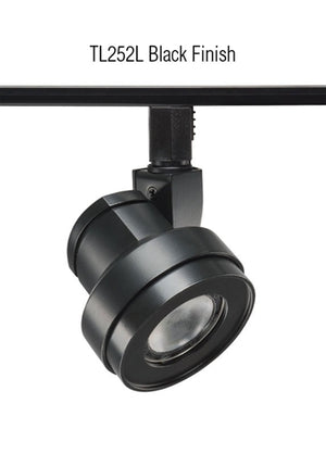 Juno Track Lighting TL252L-27HC-S-BL Cylindra 13W Dimmable LED Trac 12 Track Fixture 2700K, Spot, Black Finish