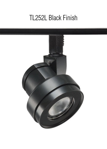 Juno Track Lighting TL252L-3HC-N-BL Cylindra 13W Dimmable LED Trac 12 Track Fixture 3000K, Narrow Flood, Black Finish
