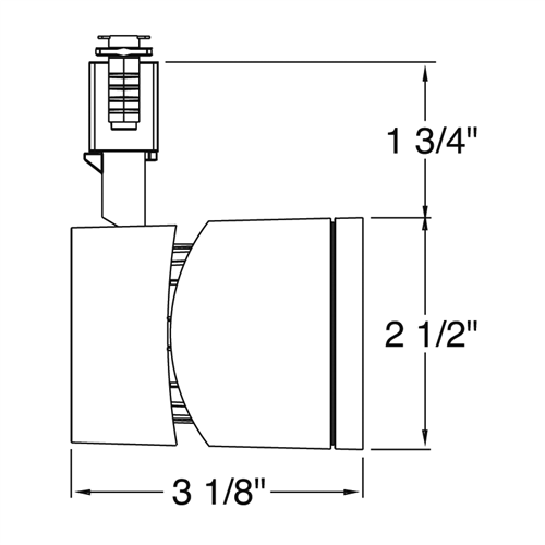 Juno Track Lighting TL381L-3HCSWH 13W 12V LED Cylinder Spotlight, 90 CRI, 3000K, Spot, White Finish