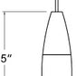 Juno TLPL2783SNSL Trac 12 Decorative LED Mini-Pendant 6W 12V, Flute Pendant, with 78" Cord, 3000K Color Temperature, Satin Nickel Body, No Glass, Silver Adapter