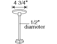 Juno Track Lighting TLR90-12-SL (TLR90 12IN SL) Trac 12/25 T-Bar 12" Ceiling Pendant Stem Feed and Mechanical Support, Silver Color