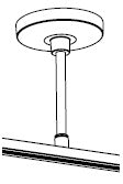 Juno Track Lighting TLR90-18-SL (TLR90 18IN SL) Trac 12/25 T-Bar 18" Ceiling Pendant Stem Feed and Mechanical Support, Silver Color