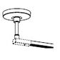 Juno Track Lighting TLR91-12-BL (TLR91 12IN BL) Trac 12/25 Rigid 12" Ceiling Pendant Stem Feed and Mechanical Support, Black Color