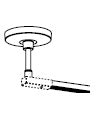Juno Track Lighting TLR91-18-SL (TLR91 18IN SL) Trac 12/25 Rigid 18" Ceiling Pendant Stem Feed and Mechanical Support, Silver Color