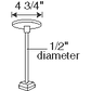 Juno Track Lighting TLR91-48-SL (TLR91 48IN SL) Trac 12/25 Rigid 48" Ceiling Pendant Stem Feed and Mechanical Support, Silver Color