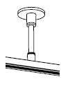 Juno Track Lighting TLR92-18-SL (TLR92 18IN SL) Trac 12/25 18" Ceiling Pendant Stem Feed and Mechanical Support Kit, Silver Color