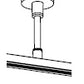 Juno Track Lighting TLR92-36-WH (TLR92 36IN WH) Trac 12/25 36" Ceiling Pendant Stem Feed and Mechanical Support Kit, White Color