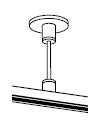 Juno Track Lighting TLR93WH (TLR93 WH) Trac 12/25 Threaded Rod Mechanical Support Kit, White Color
