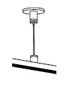 Juno Track Lighting TLR95-48-BL (TLR95 48IN BL) Trac 12/25 Stainless Steel 48" Cable Mechanical Support Kit, Black Color