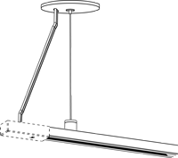 Juno Track Lighting TLR96-48-WH (TLR96 48IN WH) Trac 12/25 Stainless Steel 48" Cable Mechanical Support Kit, White Color