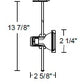Juno Track Lighting TP443WH (TP443 WH) Pendant Notch Back - Low Voltage 50W MR16, White Color