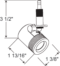 Juno Track Lighting TQJ114-4K-FL-WH 12V Quick Jack LED Mini-Cylinder Spotlight 6W, 4100K, Flood, White Finish
