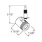 Juno Track Lighting TQJ114 G2 30K 80CRI FL BL 12V Quick Jack LED Mini-Cylinder Spotlight 6W, 3000K, Flood, Black Finish
