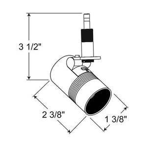 Juno Track Lighting TQJ114 G2 30K 80CRI NFL WH TMCSNOOTWH 12V Quick Jack LED Mini-Cylinder Spotlight 6W, 3000K, Narrow Flood, White Finish, With Snoot