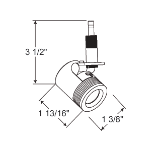 Juno Track Lighting TQJ114G2-3F-STN 12V Quick Jack LED Mini-Cylinder Spotlight 6W, 3000K, Flood, Satin Nickel Finish