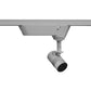 Juno Track Lighting TQJ114G2-3N-STN-S 12V Quick Jack LED Mini-Cylinder Spotlight 6W, 3000K, Narrow Flood, Satin Nickel Finish, With Snoot