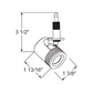 Juno Track Lighting TQJ114G2-4N-STN 12V Quick Jack LED Mini-Cylinder Spotlight 6W, 4000K, Narrow Flood, Satin Nickel Finish