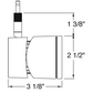 Juno Track Lighting TQJ381L-4KSSTN 13W 12V Quick Jack LED Cylinder Spotlight, 80 CRI, 4000K, Spot, Satin Nickel Finish