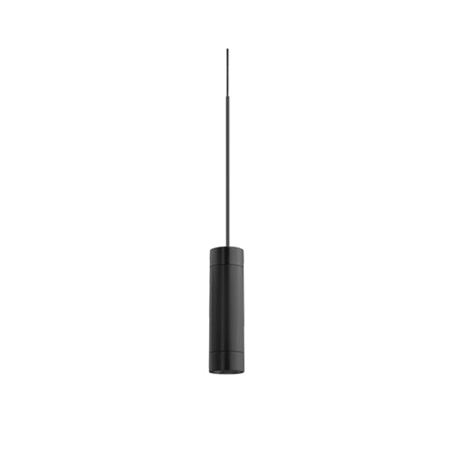 Juno TQJPL11443BLBL Trac-Master Decorative LED Mini-Pendant 6W 12V, Cylinder Pendant with 144 inch Cord, 3000K Color Temperature, Black Pendant Body, No Glass, Black Adapter