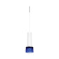 Juno TQJPL11443WHAMBWH Trac-Master Decorative LED Mini-Pendant 6W 12V, Cylinder Pendant with 144 inch Cord, 3000K Color Temperature, White Pendant Body, Amber Glass, White Adapter