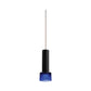 Juno TQJPL1782BLBLUBRZ Trac-Master Decorative LED Mini-Pendant 6W 12V, Cylinder Pendant with 78 inch Cord, 2700K Color Temperature, Black Pendant Body, Blue Glass, Bronze Adapter