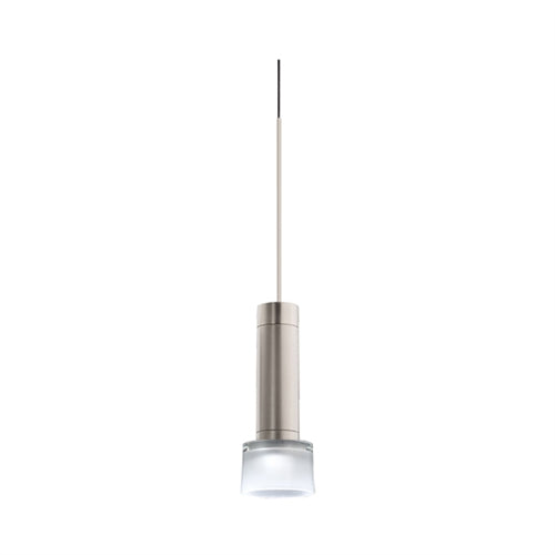 Juno TQJPL1782SNFRTSTN Trac-Master Decorative LED Mini-Pendant 6W 12V, Cylinder Pendant with 78 inch Cord, 2700K Color Temperature, Satin Nickel Pendant Body, Frost Glass, Satin Nickel Adapter