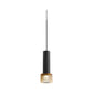 Juno TQJPL1783BLAMBBL Trac-Master Decorative LED Mini-Pendant 6W 12V, Cylinder Pendant with 78 inch Cord, 3000K Color Temperature, Black Pendant Body, Amber Glass, Black Adapter