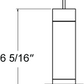 Juno TQJPL1783BLAMBSTN Trac-Master Decorative LED Mini-Pendant 6W 12V, Cylinder Pendant with 78 inch Cord, 3000K Color Temperature, Black Pendant Body, Satin Nickel Adapater