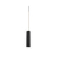 Juno TQJPL1783BLSTN Trac-Master Decorative LED Mini-Pendant 6W 12V, Cylinder Pendant with 78 inch Cord, 3000K Color Temperature, Black Pendant Body, No Glass, Satin Nickel Adapater