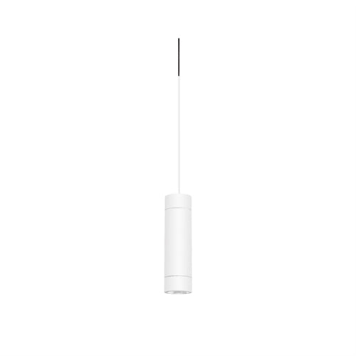 Juno TQJPL1783WHWH Trac-Master Decorative LED Mini-Pendant 6W 12V, Cylinder Pendant with 78 inch Cord, 3000K Color Temperature, White Pendant Body, No Glass, White Adapater