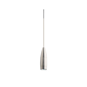 Juno TQJPL21443SNSTN Trac-Master Decorative LED Mini-Pendant 6W, 12V, Flute Pendant with 144 inch Cord, 3000K Color Temperature, Satin Nickel Pendant Body, No Glass, Satin Nickel Adapater