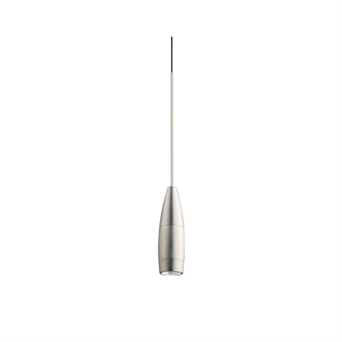 Juno TQJPL21443SNSTN Trac-Master Decorative LED Mini-Pendant 6W, 12V, Flute Pendant with 144 inch Cord, 3000K Color Temperature, Satin Nickel Pendant Body, No Glass, Satin Nickel Adapater