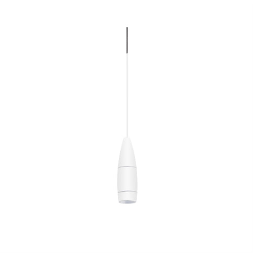 Juno TQJPL2782WHWH Trac-Master Decorative LED Mini-Pendant 6W, 12V, Flute Pendant with 78 inch Cord, 2700K Color Temperature, White Pendant Body, No Glass, White Adapater