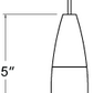 Juno TQJPL2783BZWH Trac-Master Decorative LED Mini-Pendant 6W, 12V, Flute Pendant with 78 inch Cord, 3000K Color Temperature, Bronze Pendant Body, No Glass, White Adapater