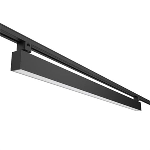Juno TSLOT1 4FT 1000LMF 27K 90CRI OFF LAM QCBFB BL Trac Master 4' 10W/18W/20W/36W Linear LED Light, 1000 Lumens/Ft, 2700K, 90 CRI, On/Off Only, Lambertian Distribution, Quiet Ceiling Baffle, Black Diffuser, Black