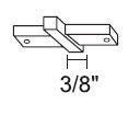 Juno Track Lighting TU23SL (TU23 SL) 2-Circuit Trac Master Miniature Straight Connector, Silver Color